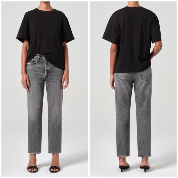 Agolde Gray Straight Leg Jeans Mid-Rise Casual - Picture 1 of 9